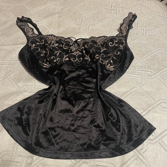 VTG Y2k Arianne Black slip tank top - Picture 1 of 4